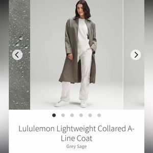 Lululemon Lightweight Collared A-Line Coat - Gray
